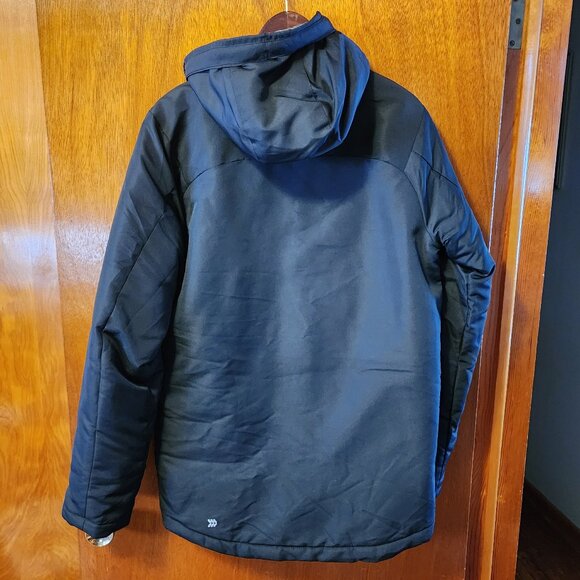 Men's Small All In Motion Black Hooded Zip Up Puffer Coat EUC - Picture 10 of 10